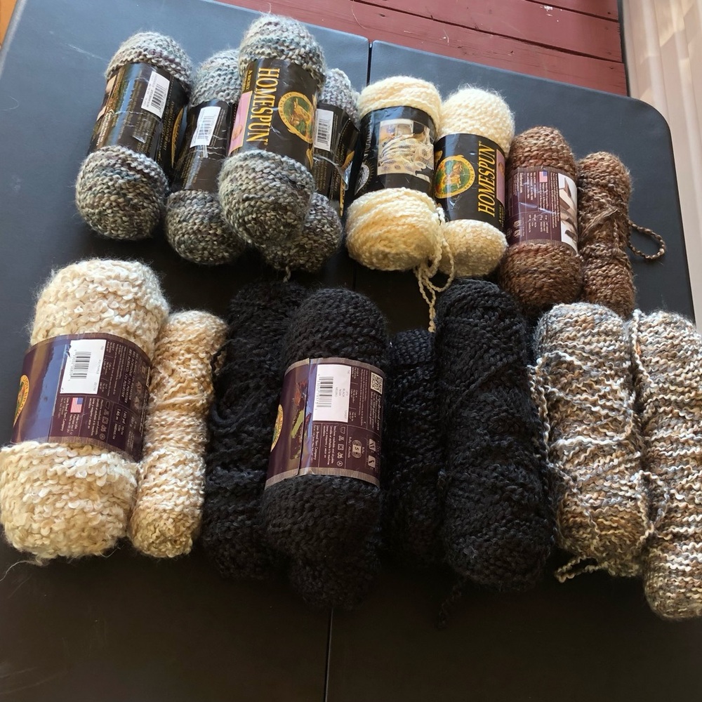 20 skeins of yarn for sale Lion Brand Homespun yarn lot NWT YARN Homespun yarn